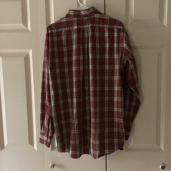 Eddie Bauer men’s large plaid casual button down shirt long sleeve classic - Picture 2 of 10